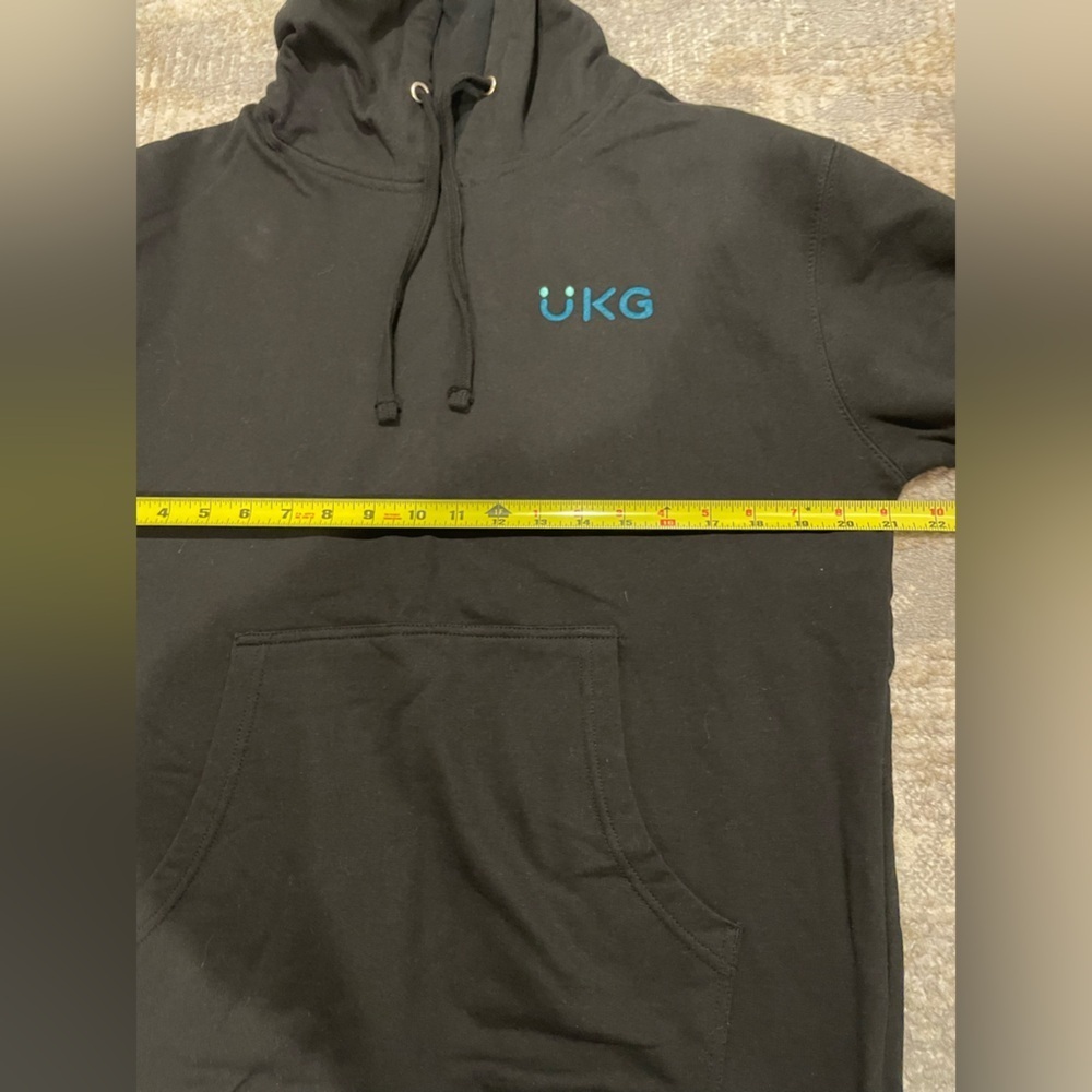 Black Hooded Sweatshirt “UKG” New Without Tags Size Medium Unisex - Picture 6 of 8